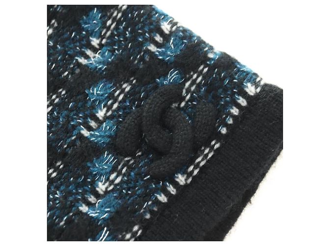 Cappello CHANEL Tweed Navy CC Auth 182058M Blu navy - vista 6