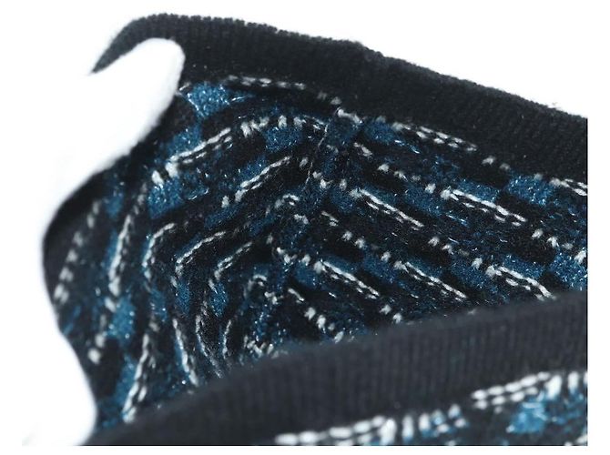 Cappello CHANEL Tweed Navy CC Auth 182058M Blu navy - vista 8