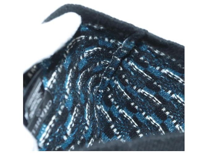 Cappello CHANEL Tweed Navy CC Auth 182058M Blu navy - vista 9
