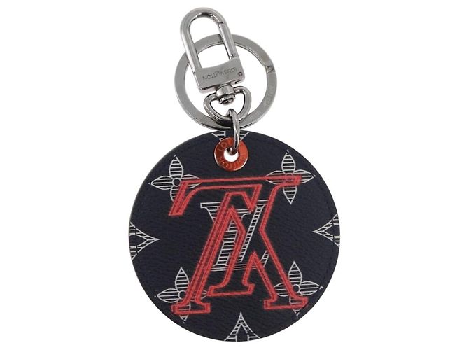 LOUIS VUITTON Monogram Ink Upside Down Porte Cles LV Charm MP1988 Auth 181952M Blu navy Monogramma - vista 2