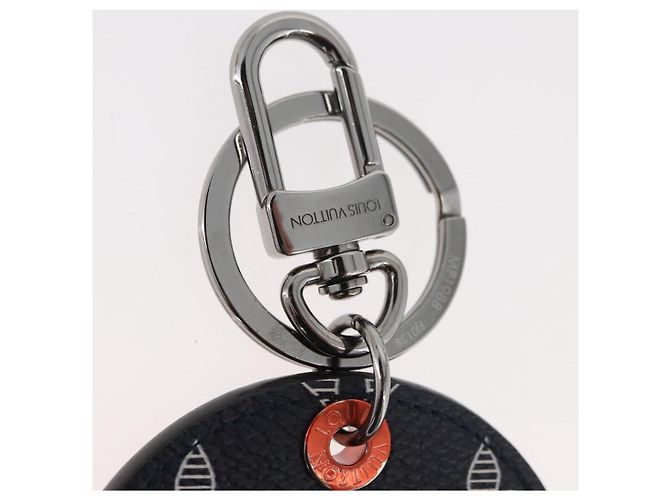 LOUIS VUITTON Monogram Ink Upside Down Porte Cles LV Charm MP1988 Auth 181952M Blu navy Monogramma - vista 4