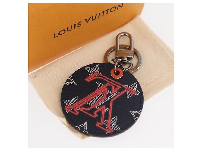 LOUIS VUITTON Monogram Ink Upside Down Porte Cles LV Charm MP1988 Auth 181952M Blu navy Monogramma - vista 9