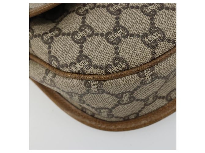 Borsa a tracolla GUCCI GG Plus Supreme PVC Beige Oro Auth ka4547 D'oro - vista 14