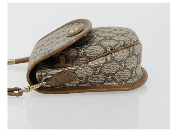 Borsa a tracolla GUCCI GG Plus Supreme PVC Beige Oro Auth ka4547 D'oro - vista 4