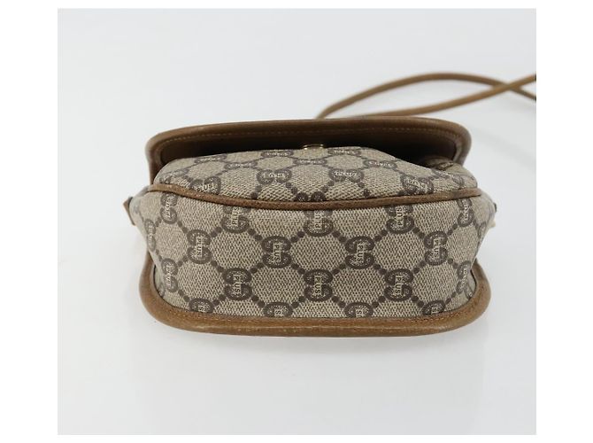 Borsa a tracolla GUCCI GG Plus Supreme PVC Beige Oro Auth ka4547 D'oro - vista 5
