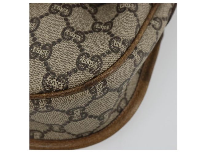 Borsa a tracolla GUCCI GG Plus Supreme PVC Beige Oro Auth ka4547 D'oro - vista 9