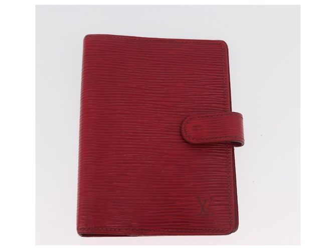 LOUIS VUITTON Monogram Epi Day Planner Cover Briefcase 2 Set Red LV Auth mr2456 Rouge Monogramme - vue 10