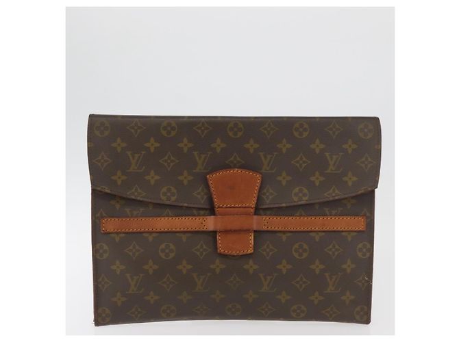 LOUIS VUITTON Monogram Epi Day Planner Cover Briefcase 2 Set Red LV Auth mr2456 Rouge Monogramme - vue 2