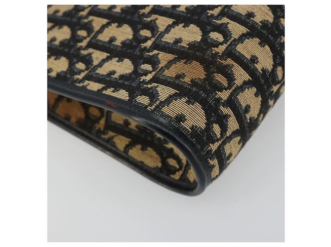 Borsa a tracolla Christian Dior Trotter Canvas Navy Gold Auth BA13143 D'oro Blu navy - vista 15