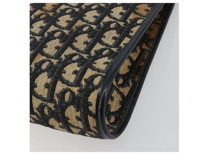 Borsa a tracolla Christian Dior Trotter Canvas Navy Gold Auth BA13143 D'oro Blu navy - vista 16