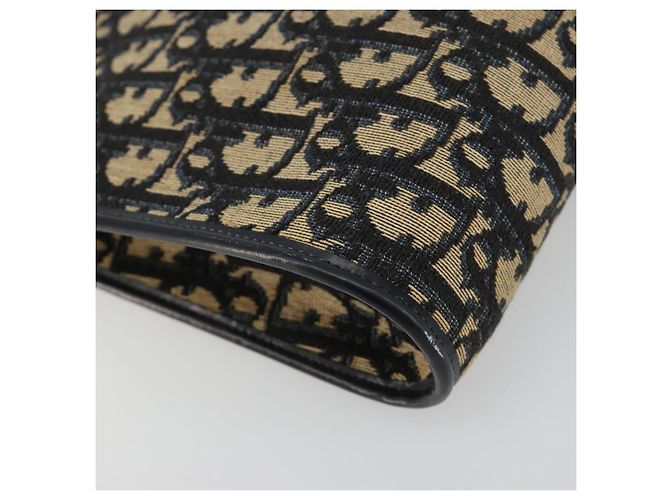 Borsa a tracolla Christian Dior Trotter Canvas Navy Gold Auth BA13143 D'oro Blu navy - vista 17