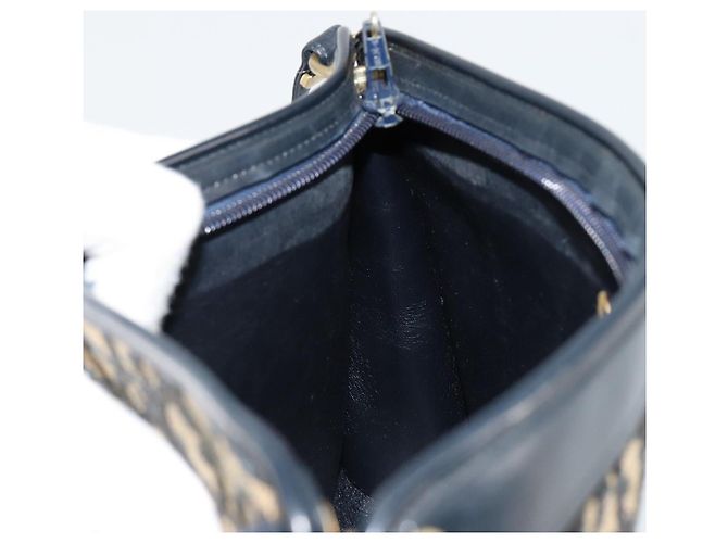 Borsa a tracolla Christian Dior Trotter Canvas Navy Gold Auth BA13143 D'oro Blu navy - vista 19