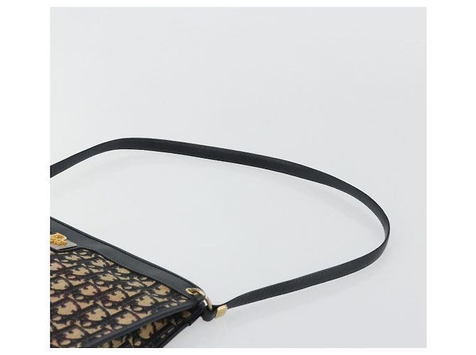 Borsa a tracolla Christian Dior Trotter Canvas Navy Gold Auth BA13143 D'oro Blu navy - vista 8