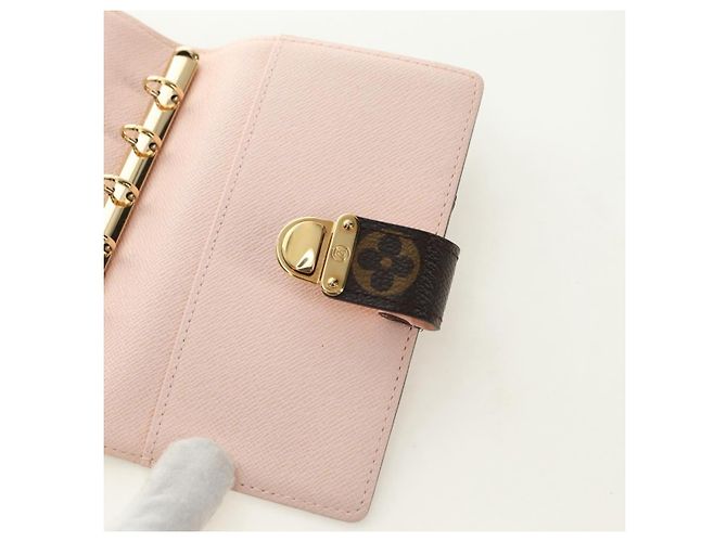 LOUIS VUITTON Monogram Agenda Koala PM Planner Cover Pink R21013 Auth 180916M Rosa Monograma - vista 20