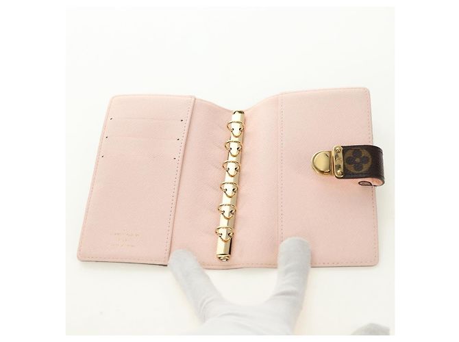 LOUIS VUITTON Monogram Agenda Koala PM Planner Cover Pink R21013 Auth 180916M Rosa Monograma - vista 8