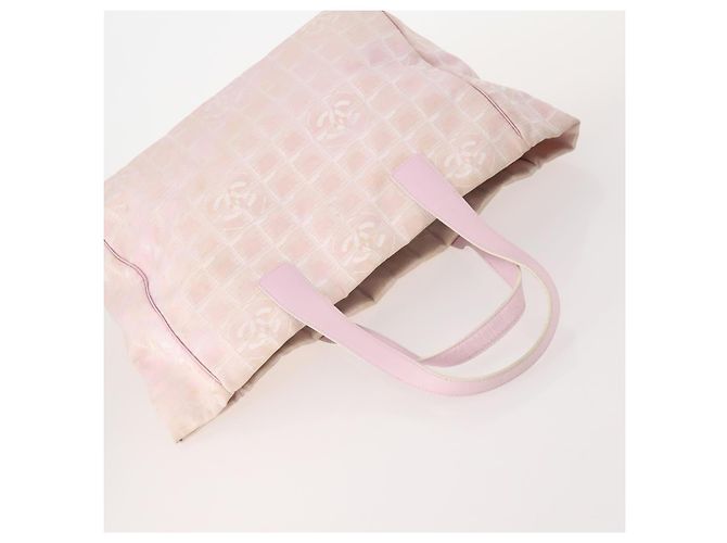 CHANEL Neue Travel Line Tote Bag Nylon 3 Set Pink Schwarz CC Authentisch ti3919 - Ansicht 5