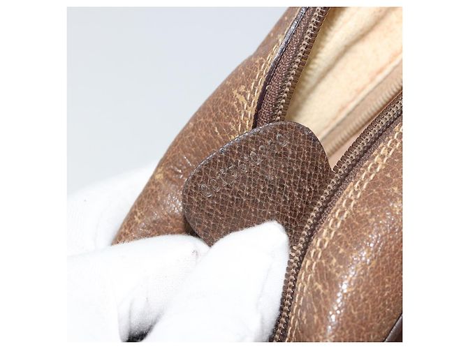Bolso GUCCI GG Supreme Web Sherry Line PVC Beige Oro 001 56 0860 Auth 180110 Dorado - vista 12