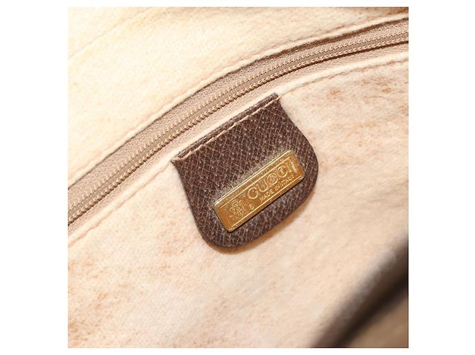 Bolso GUCCI GG Supreme Web Sherry Line PVC Beige Oro 001 56 0860 Auth 180110 Dorado - vista 18