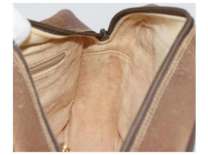 Bolso GUCCI GG Supreme Web Sherry Line PVC Beige Oro 001 56 0860 Auth 180110 Dorado - vista 19