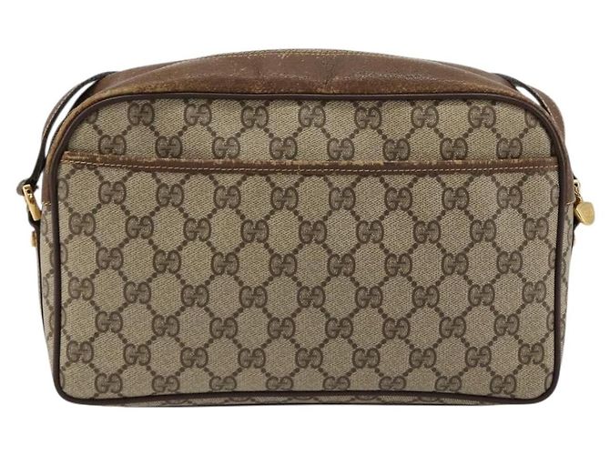 Bolso GUCCI GG Supreme Web Sherry Line PVC Beige Oro 001 56 0860 Auth 180110 Dorado - vista 2