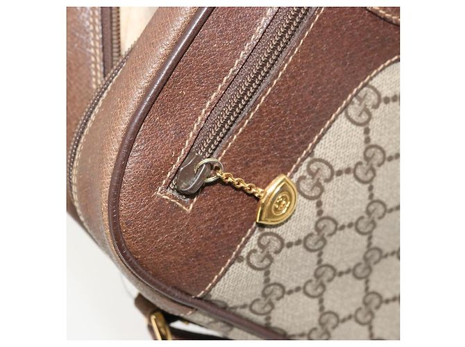 Bolso GUCCI GG Supreme Web Sherry Line PVC Beige Oro 001 56 0860 Auth 180110 Dorado - vista 23