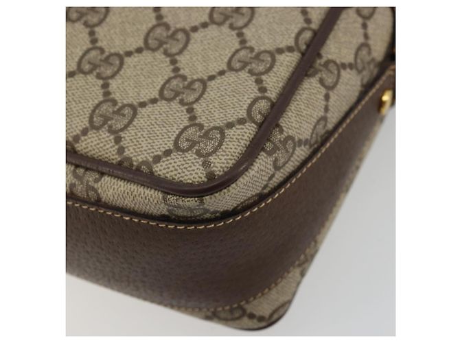 Bolso GUCCI GG Supreme Web Sherry Line PVC Beige Oro 001 56 0860 Auth 180110 Dorado - vista 9