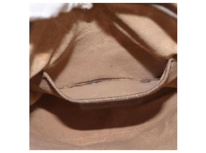 Borsa GUCCI GG Supreme Web Sherry Line PVC Beige Oro 41 02 034 Auth 181983 D'oro - vista 11