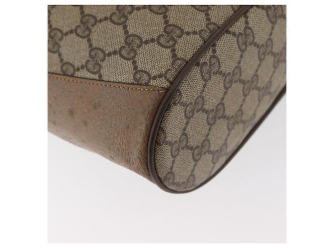 Borsa GUCCI GG Supreme Web Sherry Line PVC Beige Oro 41 02 034 Auth 181983 D'oro - vista 15