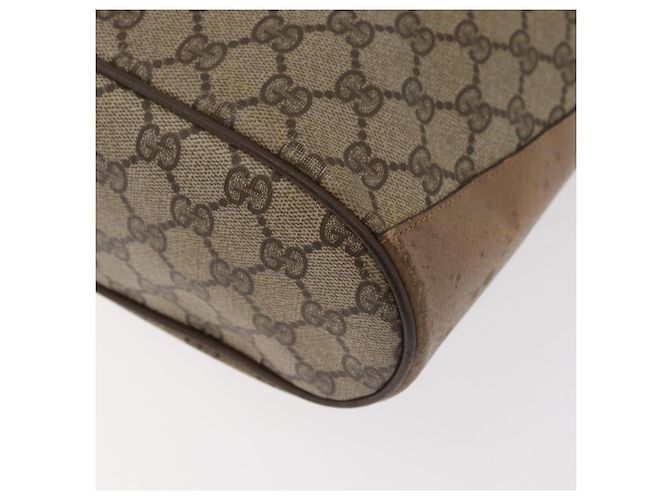 Borsa GUCCI GG Supreme Web Sherry Line PVC Beige Oro 41 02 034 Auth 181983 D'oro - vista 16