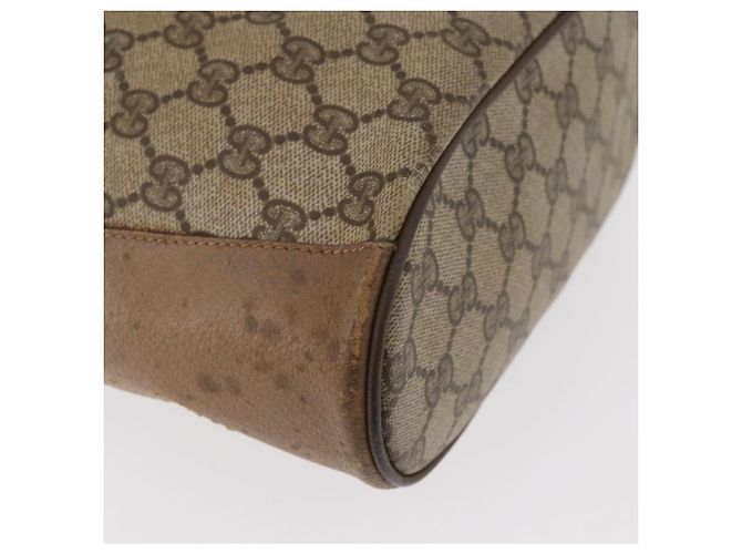 Borsa GUCCI GG Supreme Web Sherry Line PVC Beige Oro 41 02 034 Auth 181983 D'oro - vista 9