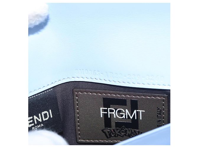 FENDI FENDI x FRGMT x POKMON Zucca Canvas Chain Wallet Mini Ryu Auth 167391SM Marrone Nero - vista 11