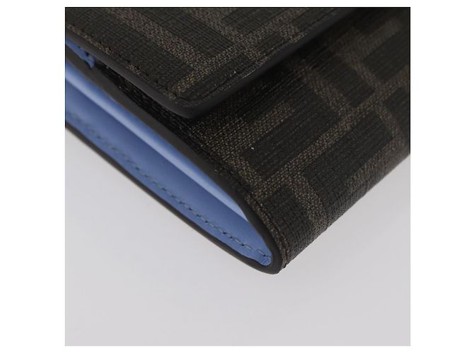 FENDI FENDI x FRGMT x POKMON Zucca Canvas Chain Wallet Mini Ryu Auth 167391SM Marrone Nero - vista 14
