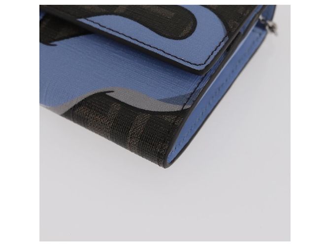 FENDI FENDI x FRGMT x POKMON Zucca Canvas Chain Wallet Mini Ryu Auth 167391SM Marrone Nero - vista 15