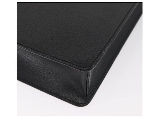 Borsa Business GUCCI in pelle nera argento 015 0235 Auth 180056 Nero - vista 15