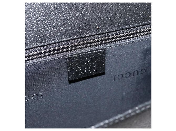 Borsa Business GUCCI in pelle nera argento 015 0235 Auth 180056 Nero - vista 19