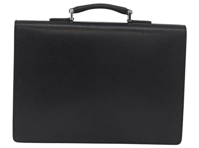 Borsa Business GUCCI in pelle nera argento 015 0235 Auth 180056 Nero - vista 2