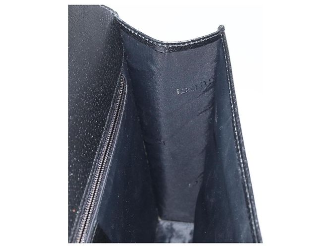Borsa Business GUCCI in pelle nera argento 015 0235 Auth 180056 Nero - vista 20