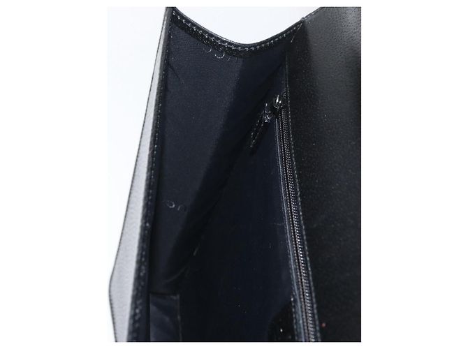 Borsa Business GUCCI in pelle nera argento 015 0235 Auth 180056 Nero - vista 21