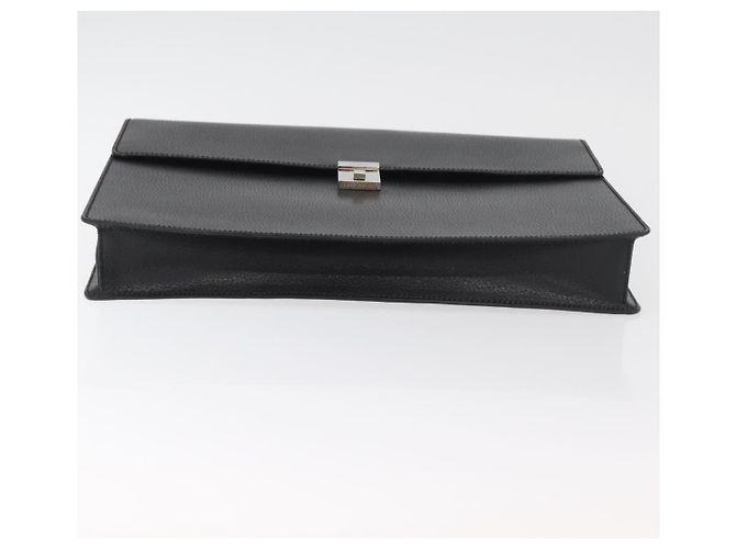 Borsa Business GUCCI in pelle nera argento 015 0235 Auth 180056 Nero - vista 5