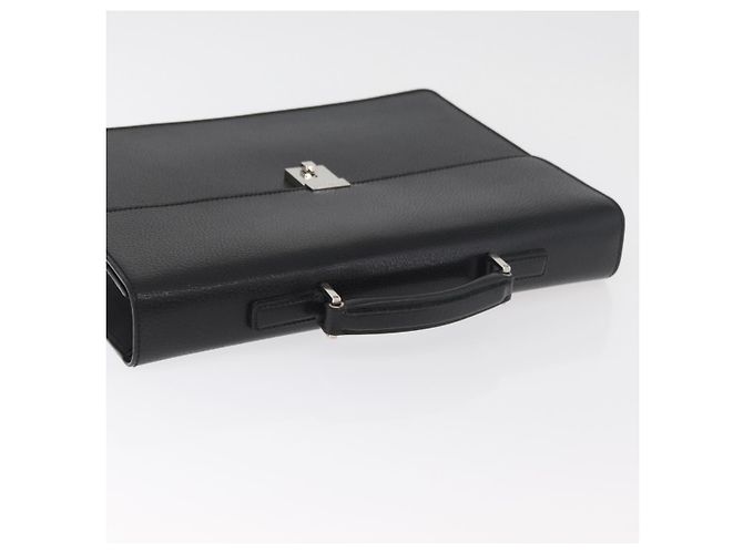 Borsa Business GUCCI in pelle nera argento 015 0235 Auth 180056 Nero - vista 6