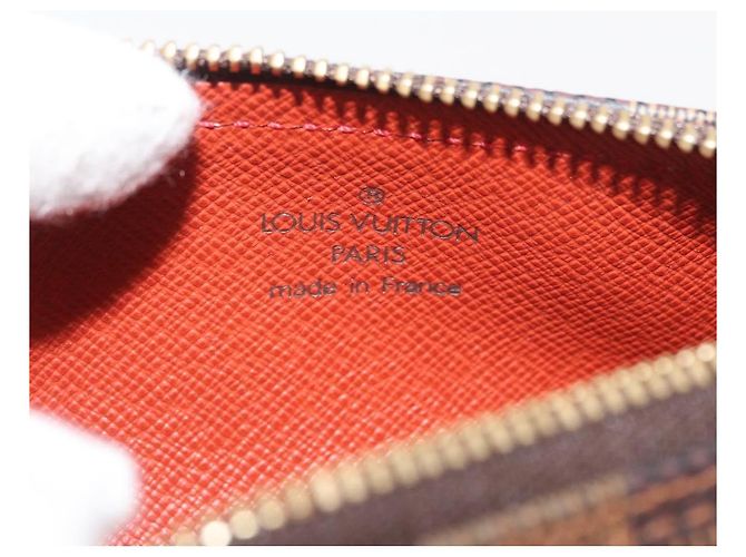 LOUIS VUITTON Damier Ebene Papillon Pouch LV Auth 182825 - vista 11