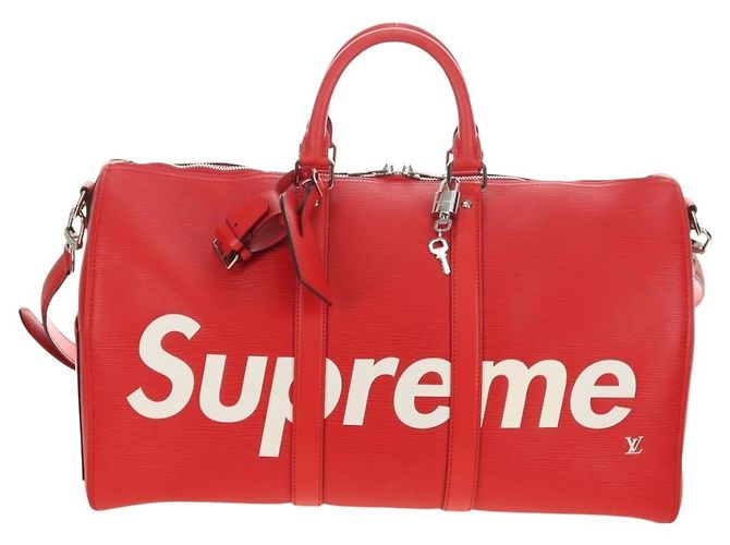 LOUIS VUITTON Epi Supreme Keepall Bandouliere 45 Boston Bag M53419 Auth 181998SM Rosso - vista 13