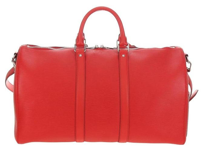 LOUIS VUITTON Epi Supreme Keepall Bandouliere 45 Boston Bag M53419 Auth 181998SM Rosso - vista 2