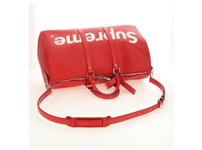LOUIS VUITTON Epi Supreme Keepall Bandouliere 45 Boston Bag M53419 Auth 181998SM Rosso - vista 8