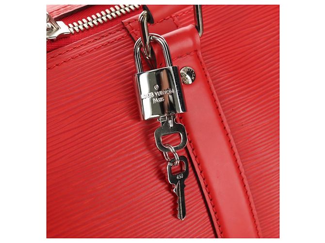 LOUIS VUITTON Epi Supreme Keepall Bandouliere 45 Boston Bag M53419 Auth 181998SM Rosso - vista 9