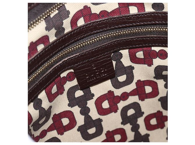 Borsa a tracolla GUCCI GG Canvas Web Sherry Line Beige Oro Rosso 144388 Auth 182113A D'oro - vista 18