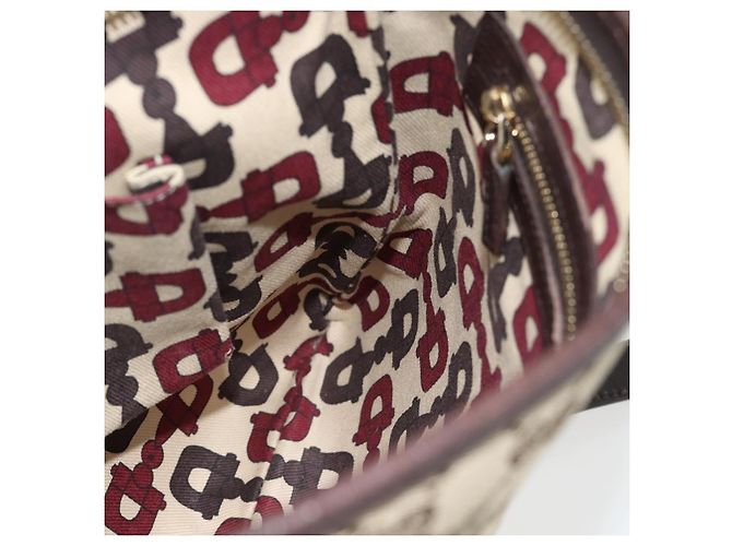 Borsa a tracolla GUCCI GG Canvas Web Sherry Line Beige Oro Rosso 144388 Auth 182113A D'oro - vista 20