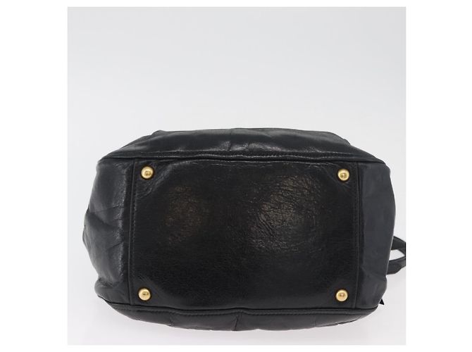 Borsa Miu Miu in pelle 2 modi Nero Oro Auth 181913 D'oro - vista 5