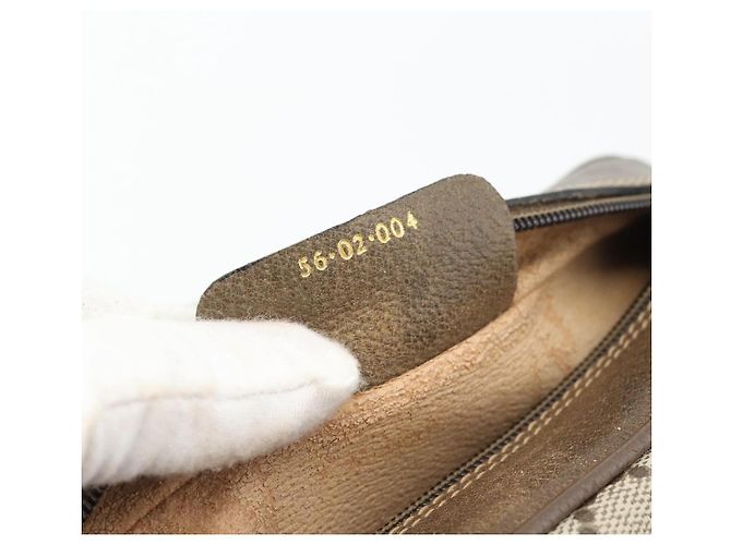Borsa GUCCI GG Supreme Web Sherry Line PVC Beige Oro 56 02 004 Auth 181982 D'oro - vista 12