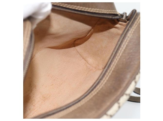 Borsa GUCCI GG Supreme Web Sherry Line PVC Beige Oro 56 02 004 Auth 181982 D'oro - vista 19